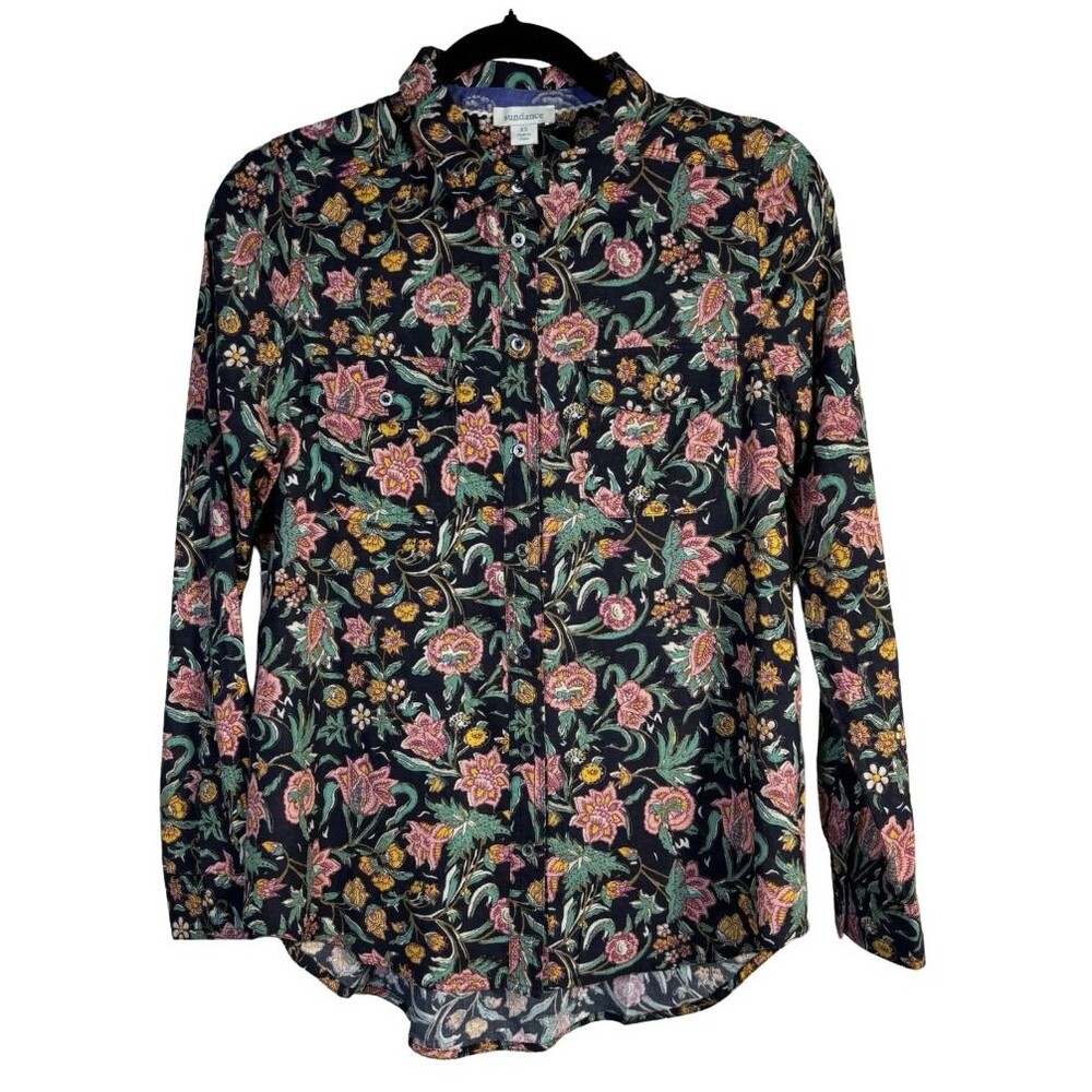 NWT Sundance Size XS Womens Floral Joy Button Down Shirt Top Blouse